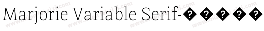 Marjorie Variable Serif字体转换